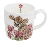 Royal Worcester Wrendale Bessie - Taza de porcelana fina de 14 onzas, taza de café ilustrada de Hannah Dale