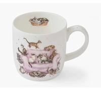 Royal Worcester Wrendale Deigns Cattitude - Taza de cerámica (0,3 L), diseño de gato