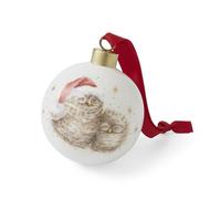 Royal Worcester Wrendale Designs - Bola de Navidad para madre y búho bebé, fecha 2025