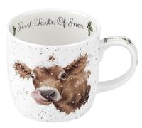Royal Worcester Wrendale Designs - Taza con diseño de vaca de nieve