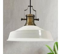 ROYALTECH Augusta lámpara colgante, blanco, Ø 40 cm, metal, E27, vintage