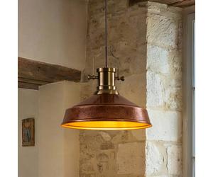 ROYALTECH Lámpara colgante Augusta, cobre/oro, Ø 40 cm, metal, E27