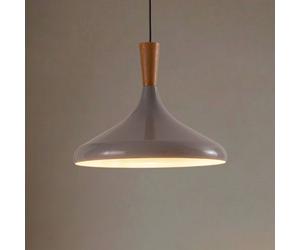 ROYALTECH Lámpara colgante Chris, gris/blanco, Ø 35 cm, metal