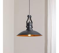 ROYALTECH Lámpara colgante Fimda, negra, Ø 41 cm, metal, E27