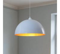 ROYALTECH Lámpara colgante Lipeo, blanco/dorado, Ø 50 cm, metal, E27