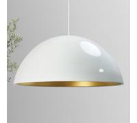 ROYALTECH Lámpara colgante Lipeo, blanco/oro, Ø 40 cm, metal, E27