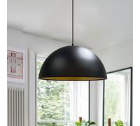 ROYALTECH Lámpara colgante Lipeo, negro/oro, Ø 40 cm, metal, E27