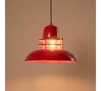 ROYALTECH Lámpara colgante Lorenz, roja, Ø 34 cm, metal, E27