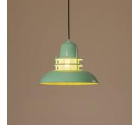 ROYALTECH Lámpara colgante Lorenz, verde menta, Ø 34 cm, metal, E27