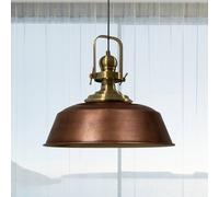 ROYALTECH Lámpara colgante Marei, cobre bruñido, Ø 40 cm, metal, E27