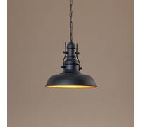 ROYALTECH Lámpara colgante Nota, negra, Ø 31 cm, metal, E27