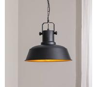ROYALTECH Lámpara colgante Orema, negra, Ø 40 cm, metal, E27