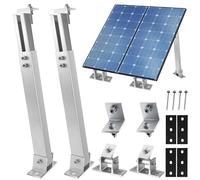 Royouzi Soporte para Panel Solar,1 Pares de Soporte para Panel | Solar de Suelo de Aluminio con áNgulo Ajustable de 15°-30°, Adecuado para Barcos, Autocaravanas, Sistemas de Techo (1)