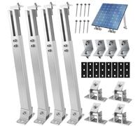 Royouzi Soporte para Panel Solar,1 Pares de Soporte para Panel | Solar de Suelo de Aluminio con áNgulo Ajustable de 15°-30°, Adecuado para Barcos, Autocaravanas, techo (2)
