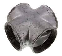 Rp 3'' Hembra Hierro fundido galvanizado Cruz 25 Bar