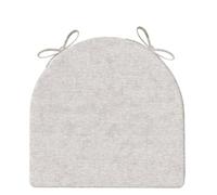 Rr tianshi Cojín de asiento para silla de interior en forma de U, antideslizante para silla de comedor, cojín grueso para patio, hogar, jardín, oficina (35 x 38 x 3 cm, beige)
