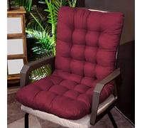 Rr tianshi Cojín de madera gruesa para silla con la espalda relajante, cojín antideslizante para silla de respaldo alto, cojín suave para tumbona para el hogar, oficina, interior (80 x 50 cm, rojo)