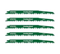 RRRST Juego de 5 Hojas de Sierra de Sable para Madera, 225mm 5TPI - Poda de Árboles, Verde, Húmeda, Dura, Blanda - Fácil y Duradero