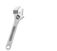 RRYPBOVG Llave Ajustable Llave ajustable de gran apertura, mango largo, abrazadera Universal, taller mecánico de acero(10inch)
