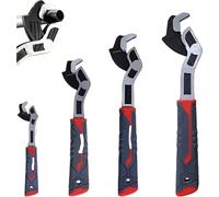 RRYPBOVG Llave Ajustable Llave de tubo autoblocante multifuncional ajustable de grado Industrial de 4 piezas llave Universal