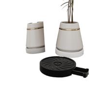 RRYPBOVG Plato para Maceta con Ruedas 1 Pieza Base for Maceta con Ruedas | Carrito de plantas móvil con cajón de almacenamiento de agua for plantas y electrodomésticos(Black 4 Wheels 22cm)