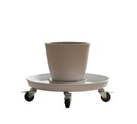 RRYPBOVG Plato para Maceta con Ruedas Bandeja for platillos con Ruedas | Carro con ruedas fácil de limpiar, maceta, superficie antideslizante, rueda redonda(White 32CM)