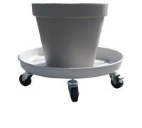 RRYPBOVG Plato para Maceta con Ruedas Bandeja for platillos con Ruedas | Carro con ruedas fácil de limpiar, maceta, superficie antideslizante, rueda redonda(White 30.5CM)