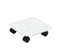 RRYPBOVG Plato para Maceta con Ruedas Bandeja móvil for macetas con Ruedas | For plantas pesadas Soportes for plantas de interior Carro móvil for plantas al aire libre(White)