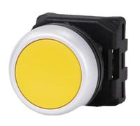 RS PRO Cabezal de pulsador de 22 mm de diámetro, color amarillo con reajuste de muelle, redondo, plástico, IP65