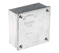 RS PRO Caja de instalación, 8 salidas, acero galvanizado, 100 mm x 100 mm x 50 mm