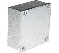 RS PRO Caja de instalación, acero galvanizado, 100 mm x 100 mm x 50 mm