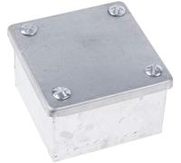RS PRO Caja de instalación, acero galvanizado, 75 mm x 75 mm x 50 mm