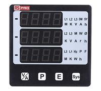 RS PRO Medidor LED empotrable para corriente alterna, tensión alterna, potencia activa, potencia aparente, frecuencia,