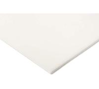 RS PRO Placa de plástico POM, blanco, 10 mm x 330 mm x 500 mm/1,42 g/cm³ hasta +100 °C, completo