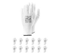 RS ULTRA TEC/Guantes de trabajo de nylon y poliuretano/talla 10, 12 pares/blanco/guantes de montaje/guante de nailon suave con revestimiento de poliuretano