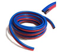 RSBFER Manguera Doble de oxígeno y acetileno de 8 mm: ignífuga, para Soldadura y Corte de Alta presión, de PVC Flexible, roja y Azul, para Cortar Metal,15m