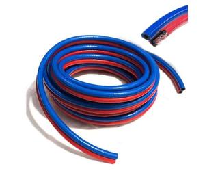 RSBFER Manguera Doble de oxígeno y acetileno de 8 mm: ignífuga, para Soldadura y Corte de Alta presión, de PVC Flexible, roja y Azul, para Cortar Metal,15m