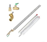 RSBFER Varilla de Limpieza de radiadores, Boquilla Fina de 4500 PSI con Cepillo y acoplador rápido, para radiadores de automóviles, Sistemas de climatización,60cm/24in