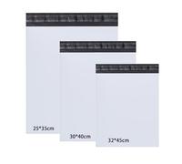 Rshuhx Mixto Bolsas Envíos 25 * 35cm 30 * 40cm 32 * 45cm Impermeable Opacas Autoadhesivo Sobres Envios Correo Nuevo Material (Blanco, 30 piezas, Disponible en Varios Tamaños)