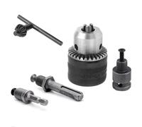 Rtppyakk Convertidor de 1,5-13 mm, llave de tornillo 1/2-20UNF, adaptador de rosca de portabrocas, SDS, llave hexagonal de 1/4, taladro, biela, fácil instalación