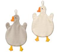 RTRTGS Toalla Seca a Mano de 2 Piezas con Lazo para Colgar, Bonitas Toallas de Mano para baño, Suave Coral, de Secado rápido, absorbentes, Toallas de Mano pequeñas para Cocina, baño, niños y Adultos