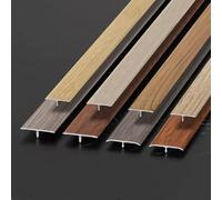 RTVGNSZSJL Tira De Transición De Piso Forma De T, Tira Cobertura De Juntas De Suelo, Tira De Umbral De Aluminio, Tira De Moldura De Borde para Madera/Baldosa/Laminado(Light Oak,W15mm/0.6in)
