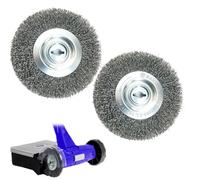 Ruayia Juego de 2 cepillos de acero inoxidable de compatibles, cepillos de acero inoxidable para limpiador de juntas Einhell con batería