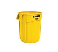 Rubbermaid Commercial Products 2620 Brute - Cubo de basura con tapa deslizante, capacidad de 75.7 l, amarillo