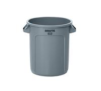 Rubbermaid Commercial Products FG261000GRAY Brute - Cubo de basura fabricado de plástico, capacidad de 37.6 l, apto para uso con alimentos con revestimiento, color gris