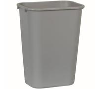 Rubbermaid Commercial Products FG295700GRAY - Papelera rectangular con tapa basculante, capacidad de 39 l, gris