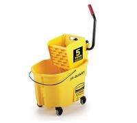 Rubbermaid Commercial Products FG758088YEL Carro de Limpieza, Capacidad del Cubo de 33 L, Amarillo