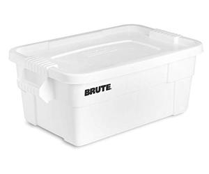 Rubbermaid Commercial Products FG9S3000WHT Caja de Almacenamiento con Tapa, Capacidad de 53 Litros, Blanco