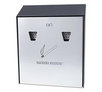 Rubbermaid Commercial Products FGR1012EBK Cenicero Vertical, Acero Galvanizado, Capacidad de 300 Colillas
