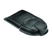 Rubbermaid Commercial Products Mega Brute - Tapa de contenedor de residuos móvil, negro
